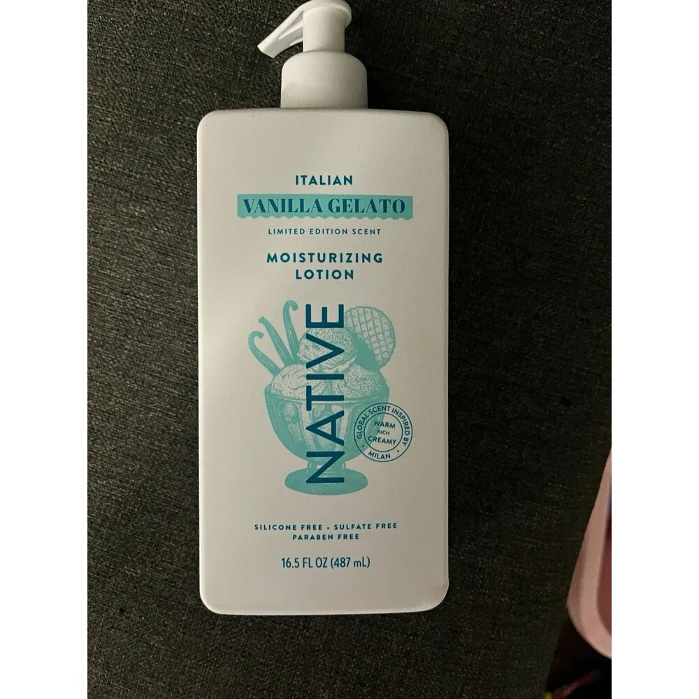 Native Italian Vanilla Gelato Body Lotion Niacinamide Paraben-Free 16.5 fl oz